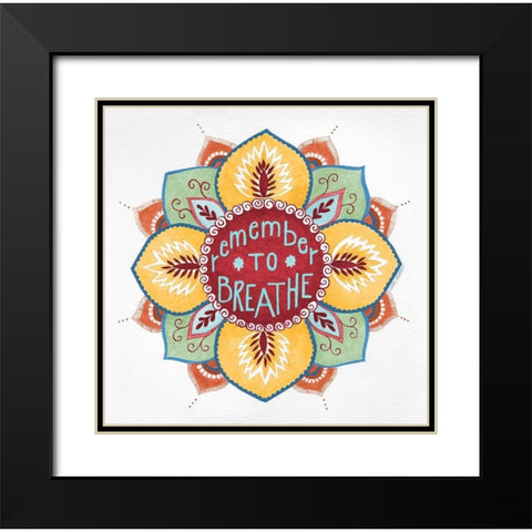 Breathe Black Modern Wood Framed Art Print with Double Matting by Shamp, Cindy
