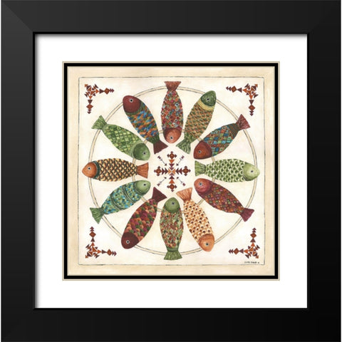 Wild Fish Black Modern Wood Framed Art Print with Double Matting by Shamp, Cindy