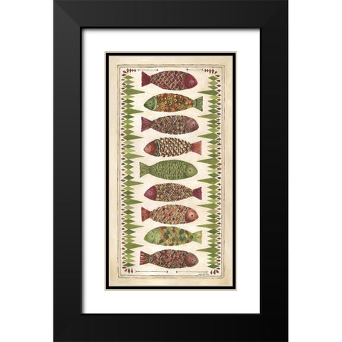 Wild Fish II Black Modern Wood Framed Art Print with Double Matting by Shamp, Cindy