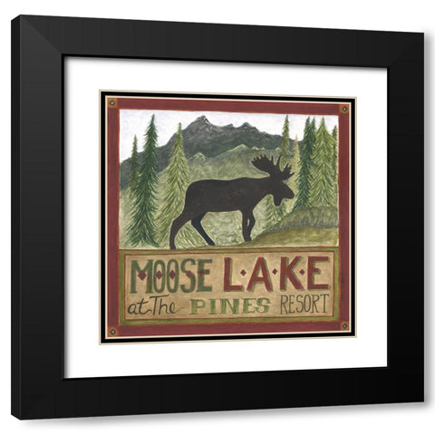 Moose Lake Black Modern Wood Framed Art Print with Double Matting by Shamp, Cindy
