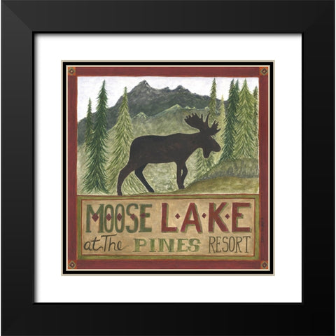 Moose Lake Black Modern Wood Framed Art Print with Double Matting by Shamp, Cindy
