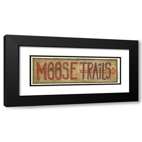Moose Trails Black Modern Wood Framed Art Print with Double Matting by Shamp, Cindy