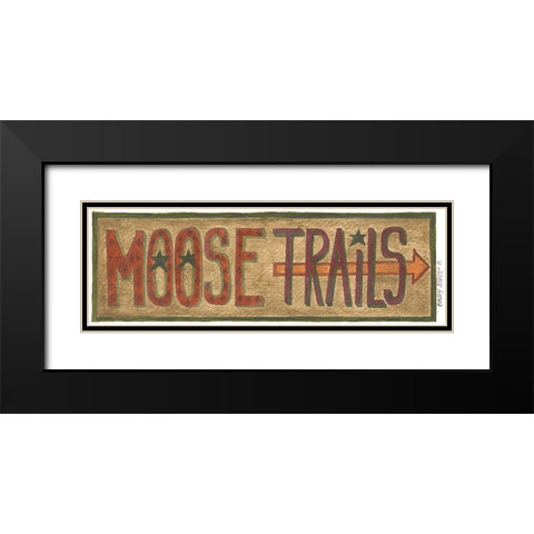 Moose Trails Black Modern Wood Framed Art Print with Double Matting by Shamp, Cindy