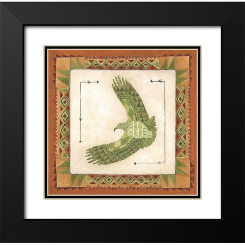 Lodge Eagle Black Modern Wood Framed Art Print with Double Matting by Shamp, Cindy