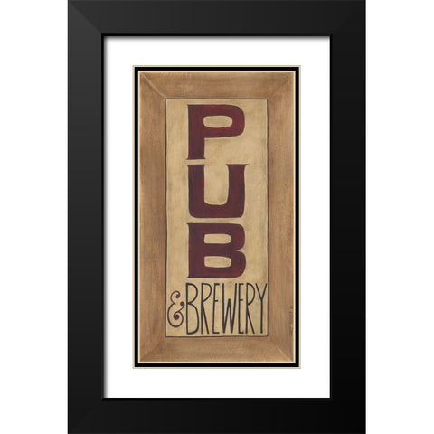 Pub and Brewery Black Modern Wood Framed Art Print with Double Matting by Shamp, Cindy