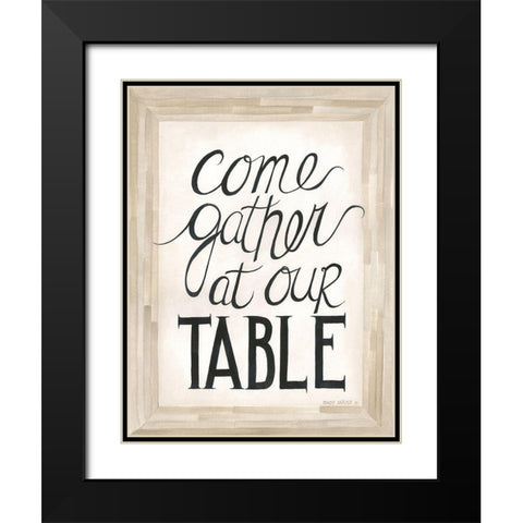 Our Table Black Modern Wood Framed Art Print with Double Matting by Shamp, Cindy