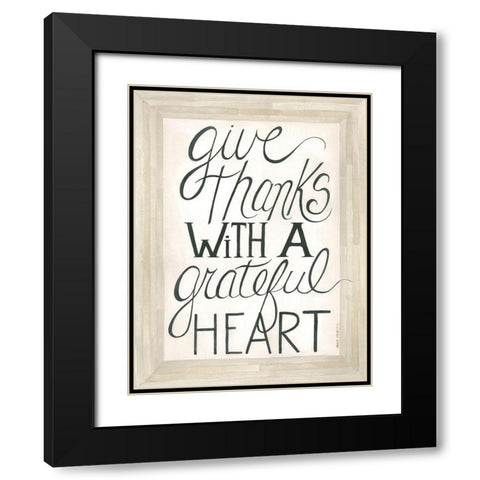 Grateful Heart Black Modern Wood Framed Art Print with Double Matting by Shamp, Cindy