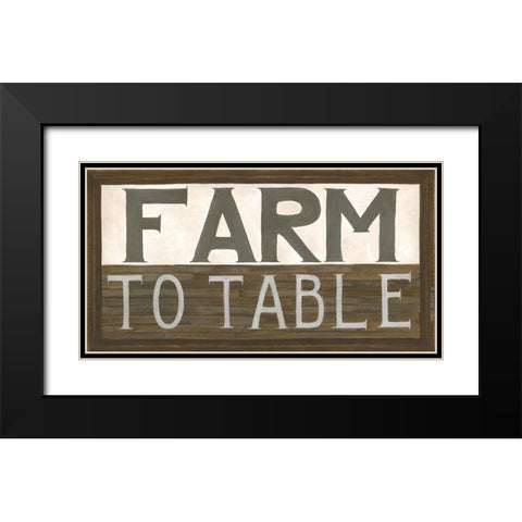 Farm to Table Black Modern Wood Framed Art Print with Double Matting by Shamp, Cindy