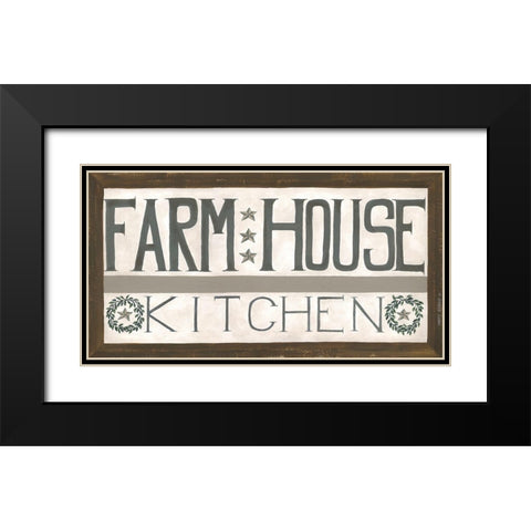 Farm House Kitchen Black Modern Wood Framed Art Print with Double Matting by Shamp, Cindy