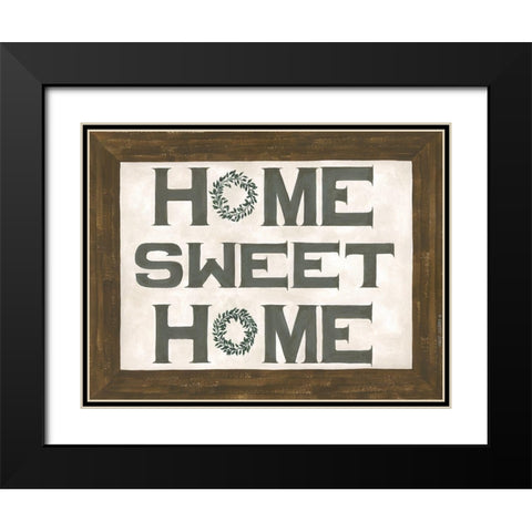 Home Sweet Home Black Modern Wood Framed Art Print with Double Matting by Shamp, Cindy