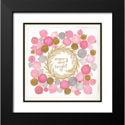 Merry and Bright Black Modern Wood Framed Art Print with Double Matting by Shamp, Cindy