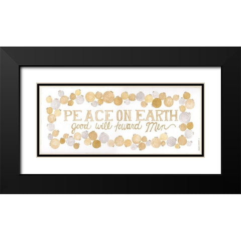Peace on Earth Black Modern Wood Framed Art Print with Double Matting by Shamp, Cindy