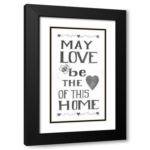 May Love Black Modern Wood Framed Art Print with Double Matting by Shamp, Cindy