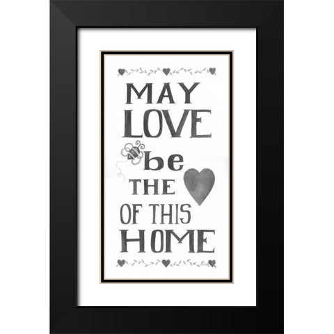 May Love Black Modern Wood Framed Art Print with Double Matting by Shamp, Cindy