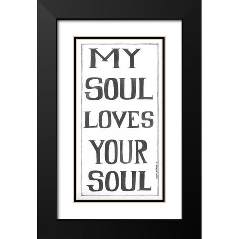 My Soul Black Modern Wood Framed Art Print with Double Matting by Shamp, Cindy