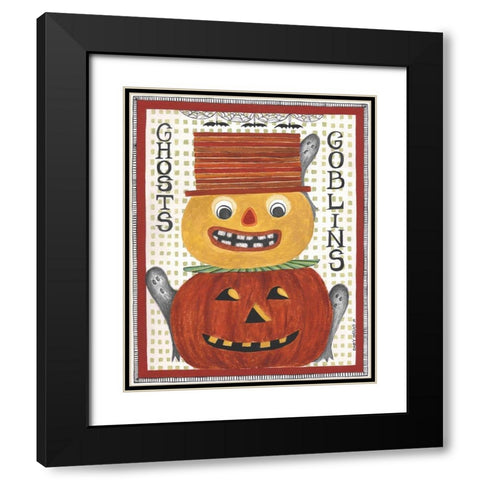 Ghosts Goblins Black Modern Wood Framed Art Print with Double Matting by Shamp, Cindy