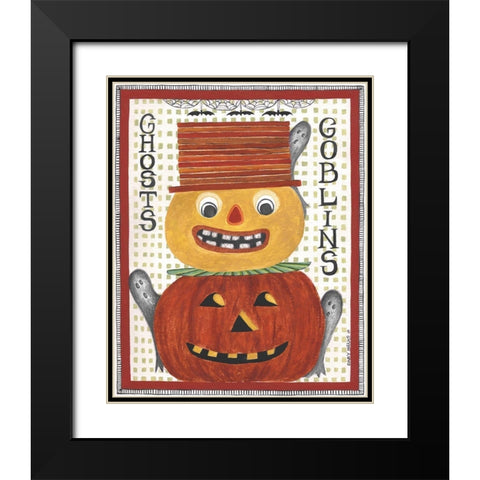 Ghosts Goblins Black Modern Wood Framed Art Print with Double Matting by Shamp, Cindy