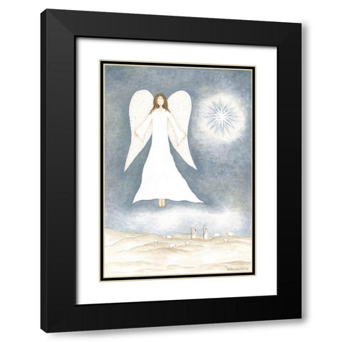 Angel Black Modern Wood Framed Art Print with Double Matting by Shamp, Cindy