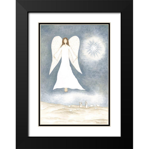 Angel Black Modern Wood Framed Art Print with Double Matting by Shamp, Cindy