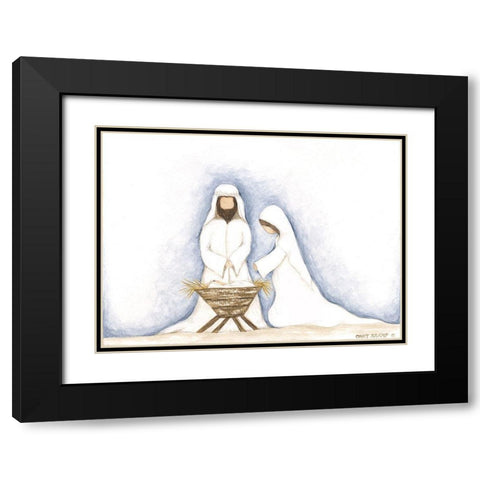 Jesus, Mary, Joseph Black Modern Wood Framed Art Print with Double Matting by Shamp, Cindy