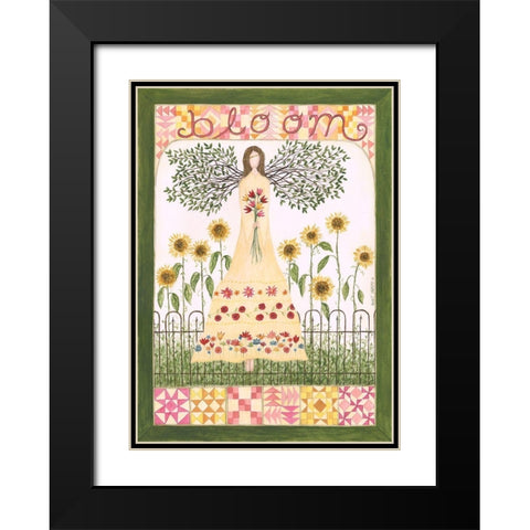 Bloom Black Modern Wood Framed Art Print with Double Matting by Shamp, Cindy