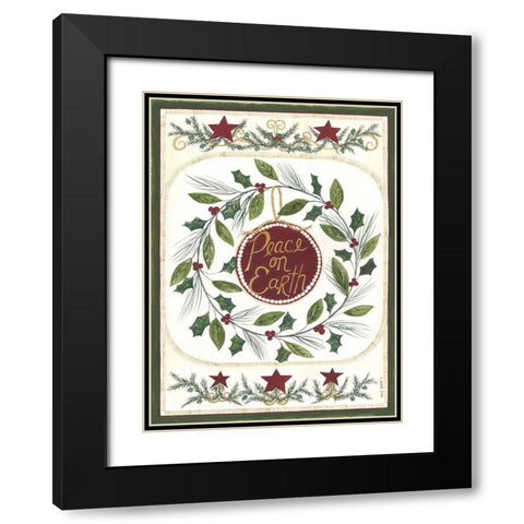 Peace on Earth Black Modern Wood Framed Art Print with Double Matting by Shamp, Cindy
