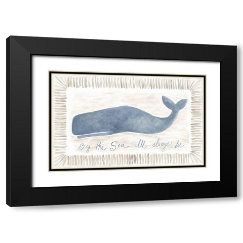 Always Be Black Modern Wood Framed Art Print with Double Matting by Shamp, Cindy