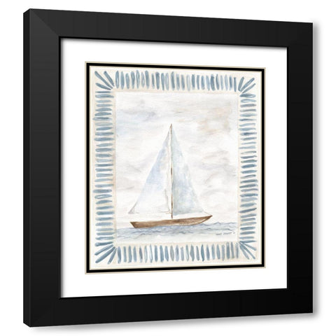 Sailboat Black Modern Wood Framed Art Print with Double Matting by Shamp, Cindy