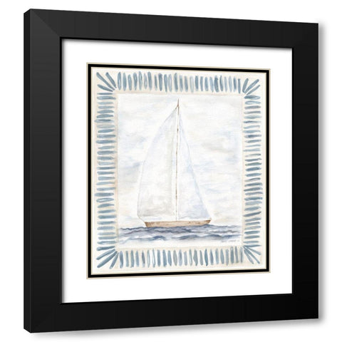 Sailboat II Black Modern Wood Framed Art Print with Double Matting by Shamp, Cindy
