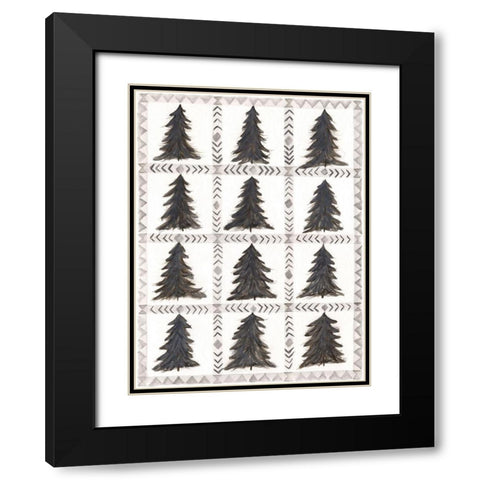 Tree Background Black Modern Wood Framed Art Print with Double Matting by Shamp, Cindy
