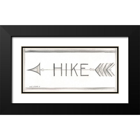 Hike Black Modern Wood Framed Art Print with Double Matting by Shamp, Cindy