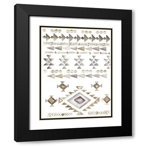 Winter Lodge Bkgnd Black Modern Wood Framed Art Print with Double Matting by Shamp, Cindy