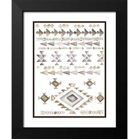 Winter Lodge Bkgnd Black Modern Wood Framed Art Print with Double Matting by Shamp, Cindy