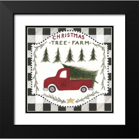 Christmas Tree Farm II Black Modern Wood Framed Art Print with Double Matting by Shamp, Cindy