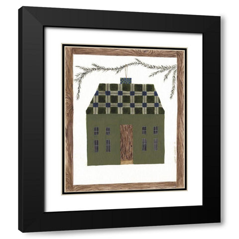 Green House Black Modern Wood Framed Art Print with Double Matting by Shamp, Cindy