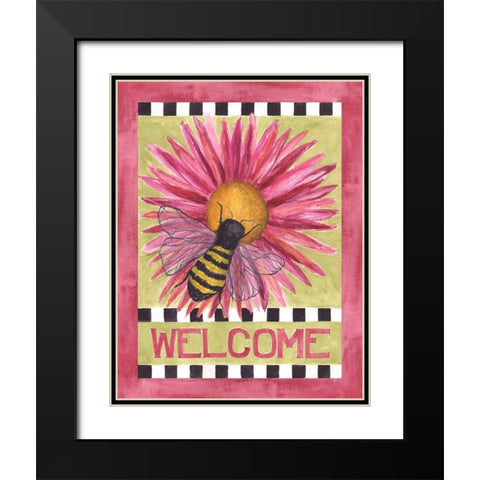 Welcome II Black Modern Wood Framed Art Print with Double Matting by Shamp, Cindy