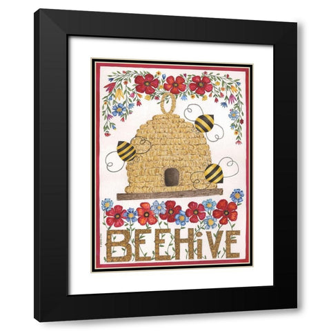 Beehive Black Modern Wood Framed Art Print with Double Matting by Shamp, Cindy