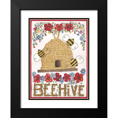 Beehive Black Modern Wood Framed Art Print with Double Matting by Shamp, Cindy