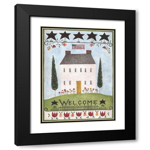 Welcome Gate Black Modern Wood Framed Art Print with Double Matting by Shamp, Cindy