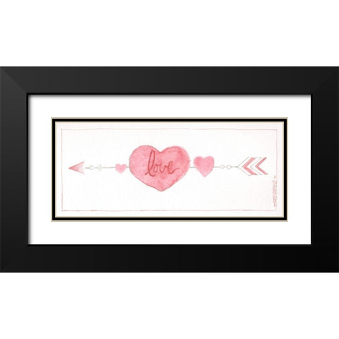 Love Black Modern Wood Framed Art Print with Double Matting by Shamp, Cindy