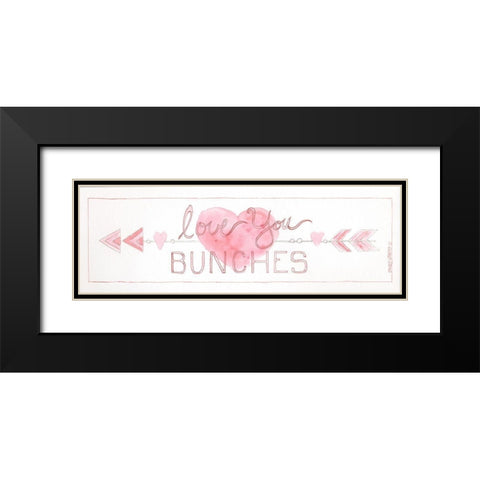 Love You Bunches Black Modern Wood Framed Art Print with Double Matting by Shamp, Cindy
