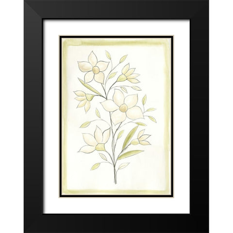 Flowers I Black Modern Wood Framed Art Print with Double Matting by Shamp, Cindy