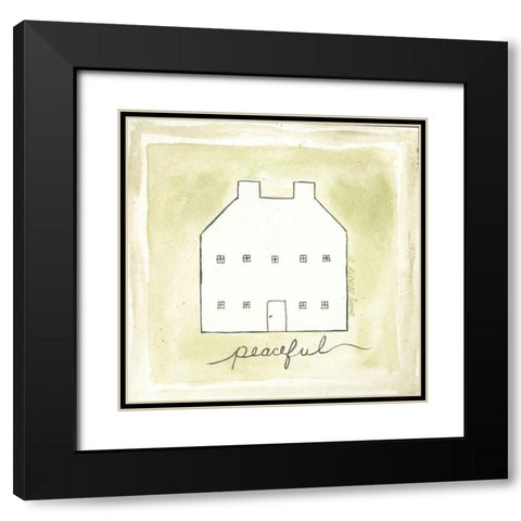 Peaceful Black Modern Wood Framed Art Print with Double Matting by Shamp, Cindy