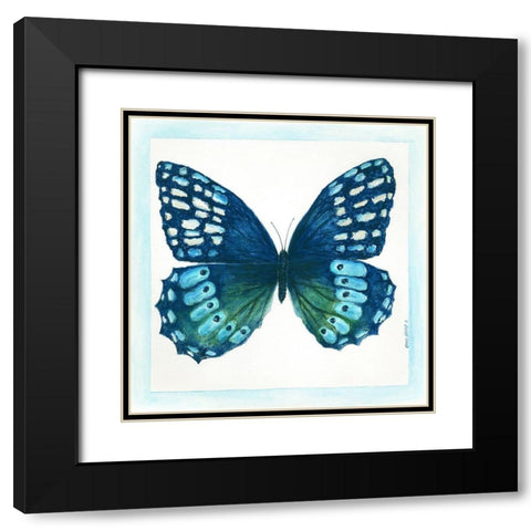 Butterfly I Black Modern Wood Framed Art Print with Double Matting by Shamp, Cindy