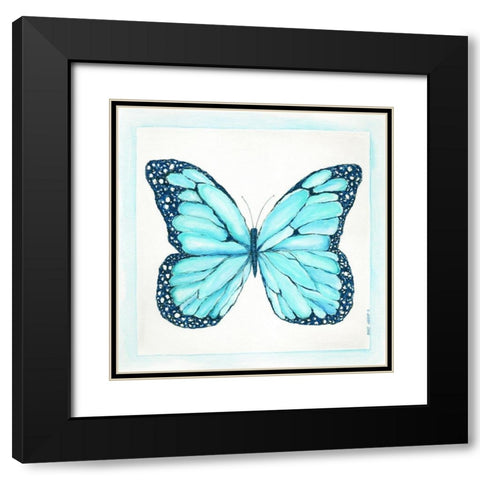 Butterfly IV Black Modern Wood Framed Art Print with Double Matting by Shamp, Cindy