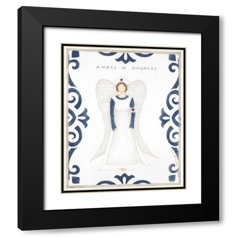 Angel of Kindness Black Modern Wood Framed Art Print with Double Matting by Shamp, Cindy