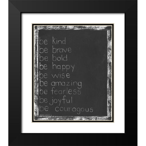 Be Black Modern Wood Framed Art Print with Double Matting by Shamp, Cindy
