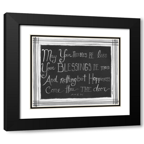 Nothing but Happiness Black Modern Wood Framed Art Print with Double Matting by Shamp, Cindy