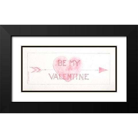 Be My Valentine Black Modern Wood Framed Art Print with Double Matting by Shamp, Cindy