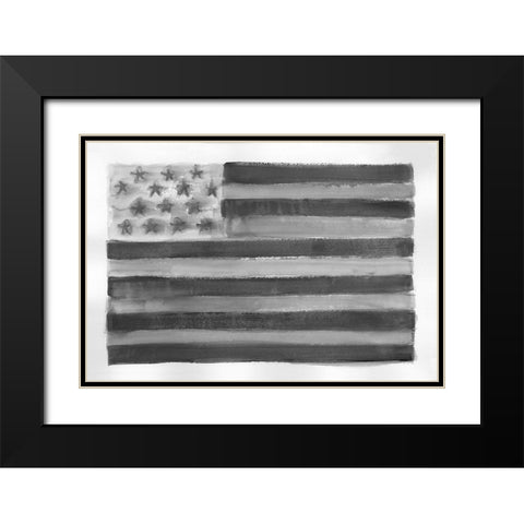 Big Flag II Black Modern Wood Framed Art Print with Double Matting by Shamp, Cindy